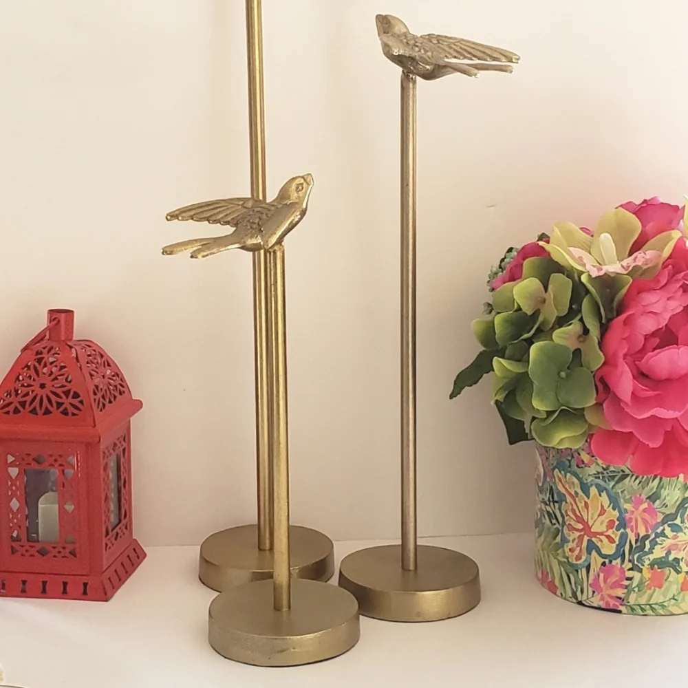 Pier 1 Gold Bird Sculpture - Large NWT